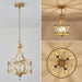 Gold Farmhouse Pendant Chandelier 11 Inch Adjustable