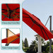 10 X 10FT Cantilever Patio Umbrella, 360-Degree Rotation Square Hanging Offset Umbrella with Crank, Heavy Duty Patio Umbrella for Patio, Pool, Garden, Deck, Red (Base Not Include)