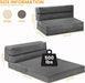 Full Size Transformable MemoryFoam Sofa Bed GreyCorduroy