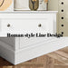 White 6-Drawer Dresser with Metal Handles