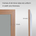 Bathroom Mirror for Wall, 60 X36 Inch (Walnut Wood Grain)
