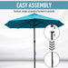 Extra Large 15 Ft Patio Umbrella, Double-Sided Wide Outdoor Umbrella with Crank Handle and Air Vents for Backyard, Deck, Pool, Market, Cream White