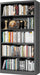 66" Tall Metal Bookcase, 5 Shelf Black Bookcase with Adjustable Shelves, Large Bookshelves and Bookcases, Modern Book Shelf Storage Organizer for Living Room, Home Office, Library (Black)