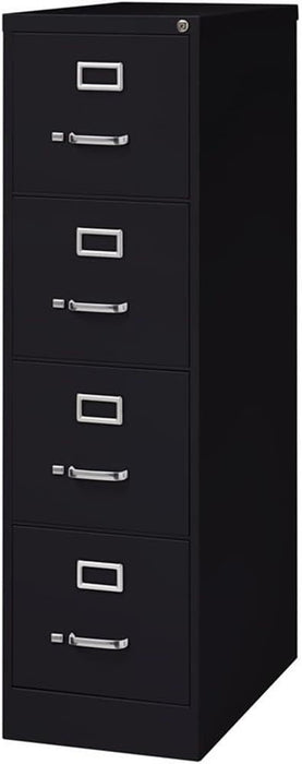 Hirsh 15" W 4 Drawer Vertical File Cabinet, Black, Letter 16699-1 Each