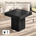 31.5" Square Dining Table for 2-4, Small Black Kitchen Table with 4.5" Thick-Profile Top and Sturdy Pedestal Base for Apartment & Small Spaces