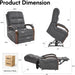 FLEXISPOT Dual Motor Power Lift Recliner Chair for Elderly, Electric Lay Flat Reclining Chair with Massage & Heat, Side Pockets, Fabric Single Sofa for Living Room