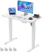 Electric Small Standing Desk, 35" X 20" Whole Piece Desktop, Adjustable Height Computer Desk, 4 Height Memory Settings, Sit Stand up Desk for Home Office, White
