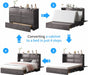 Queen Murphy Bed Cabinet SolidWood Mattress Included