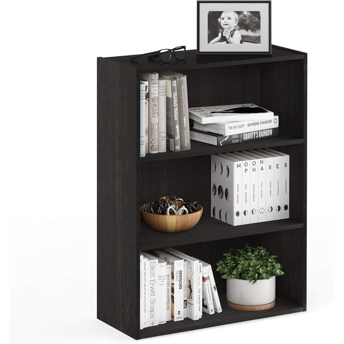 Pasir 3-Tier Open Shelf Bookcase, Espresso
