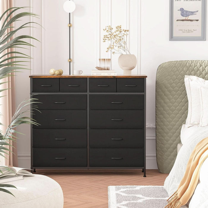 12 Drawer Dresser With Fabric Drawers For Bedroom And Closet Storage 12 Drawer Dresser With Fabric Drawers For Bedroom And Closet Storage