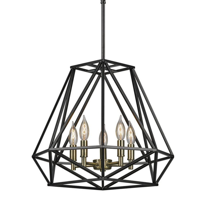 Sansa 5-Light Dark Bronze Chandelier