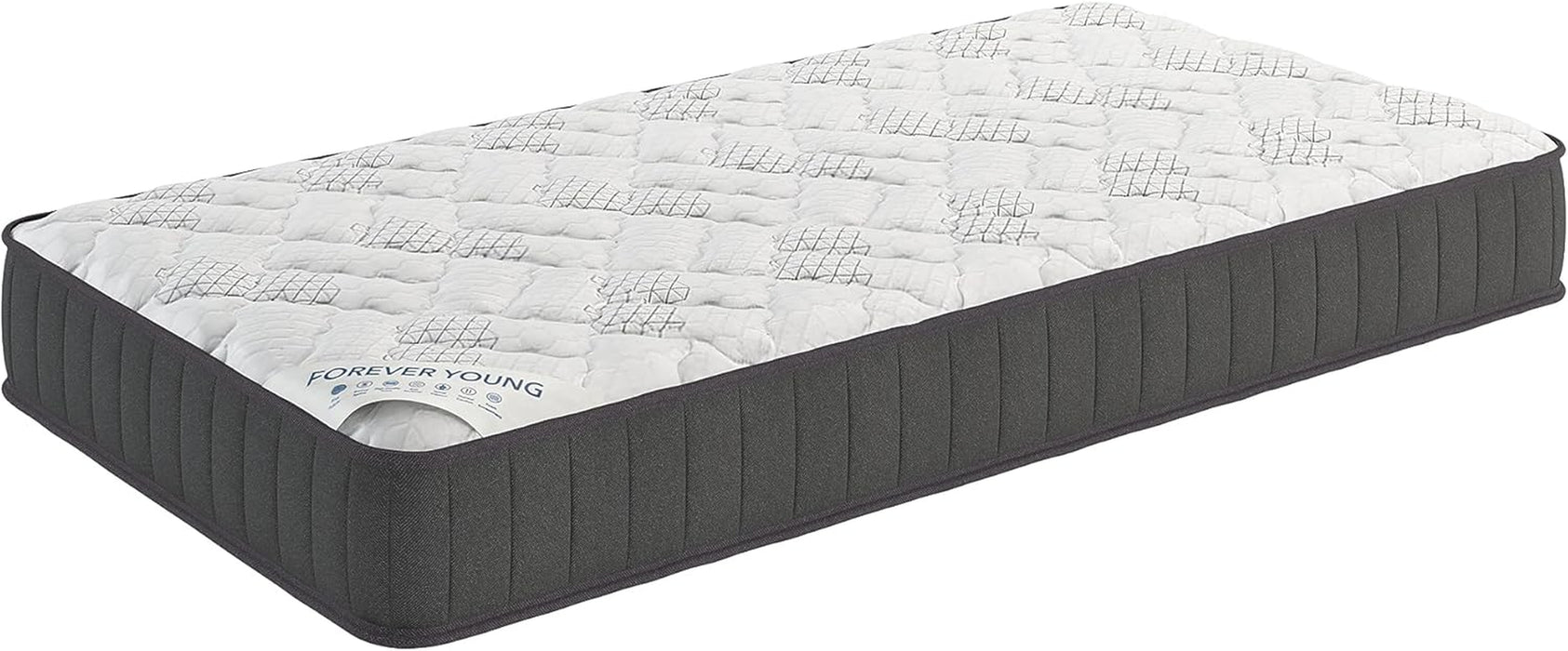 Twin Hybrid Mattress, Medium-Firm, Made in USA