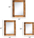 Rustic Wooden Framed Wall Mirror, Natural Wood Bathroom Vanity Mirror for Farmhouse Decor, Vertical or Horizontal Hanging, 32" X 24", Brown