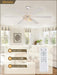 65 Inch White Caged Ceiling Fan With Remote