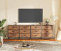 70 Inches Dresser Entertainment Center Rustic Brown