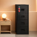 Turtle Vertical 4 Drawer Fire Rated File Cabinet, Black