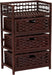 Woven 3 Drawer Chest with Cutout Handles