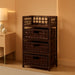 Woven 3 Drawer Chest with Cutout Handles
