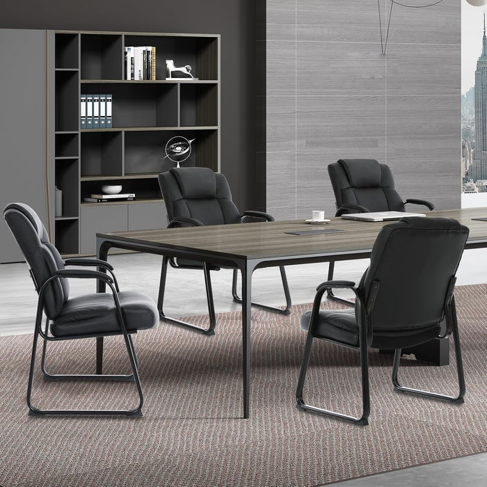 Commercial Leather Reception Chair 500 Lb Capacity