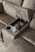 Laresview Contemporary Faux Leather Manual Double Reclining Loveseat with Console, Storage and Cup Holders, Gray