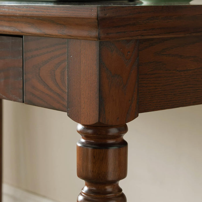 Mission Office Desk, Solid Wood, with Drop Front Keyboard Drawer, Mission Oak, 82410