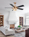 Contemporary Black Iron Reversible Fandelier Ceiling Fan