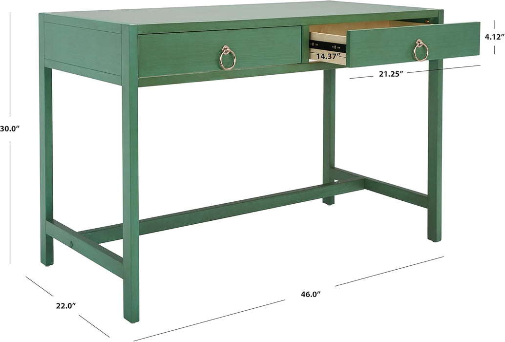 Home Collection Esther Turquoise 2-Drawer Desk