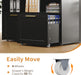 IndustrialGrade Black Lateral File Cabinet With Drawers