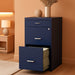 Space Solutions 18In Deep 3 Drawer Metal Organizer File Cabinet Navy, Letter Size, Fully Assembled