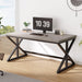 Computer Desk, Industrial PC Laptop Office Desk, Farmhouse Gaming Desk with Spacious Desktop, Rustic Wood Metal Writing Study Work Table for Home Office Bedroom, 47 Inch, Grey Oak