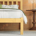 Wood King Bed Frame with Headboard, Minimalist Style Bedroom