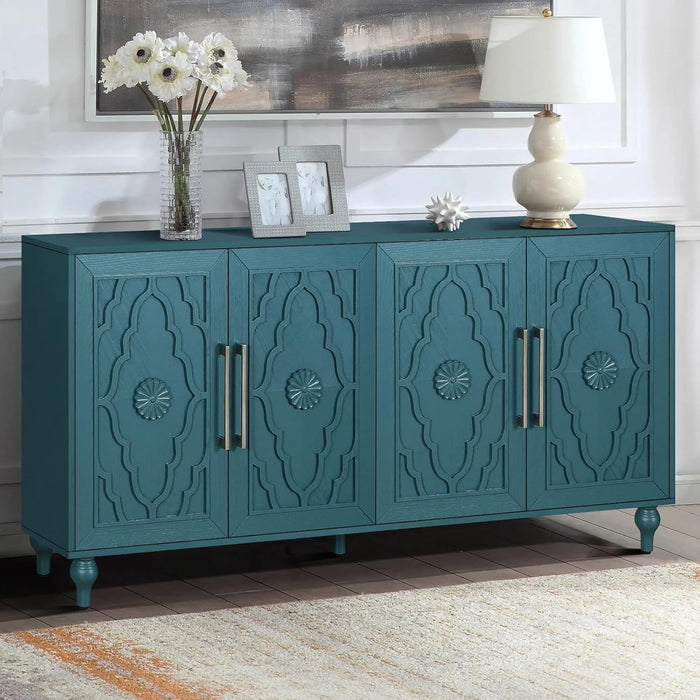 Sideboard Buffet Credenza 63" W Wooden Accent Cabinet with Storage