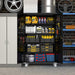 Black Metal Garage Storage Cabinet Pegboard Lockable