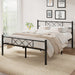 Full Size Bed Frame with Headboard, Heavy Duty Bedframe with Strong Metal Slats, No Box Spring Needed & Easy Assembly, Matte Black