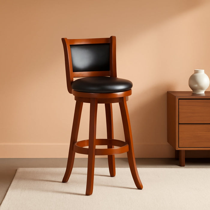 Augusta Extra Tall Swivel Bar Stool, 34-Inch, 1-Pack, Cherry