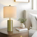 Industrial Green Ceramic Nightstand Table Lamp Modern