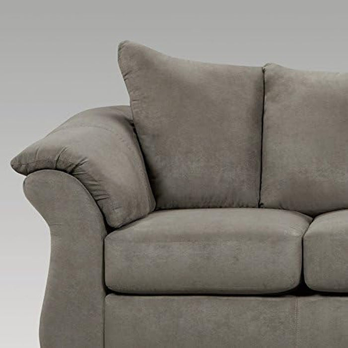 Aruca Sensations Microfiber Gray Sofa Loveseat Set