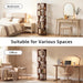 5-Tier Solid Wood Rotating Bookshelf on Wheels for Small Spaces
