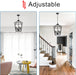 Farmhouse Chandelier Black Openwork Cage Four Light
