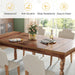 SixtyTwoInch Farmhouse Dining Table Wood Rectangular Modern