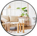 Black round Mirror 30 Inch, Wall Circle Mirror for Bathroom, Matte Framed