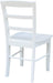 International Concepts Set of Two Madrid Ladderback Dining Chairs, White