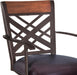 Tahiti 26" Counter Height Swivel Arm Barstool in Auburn Bay Finish with Brown Pu