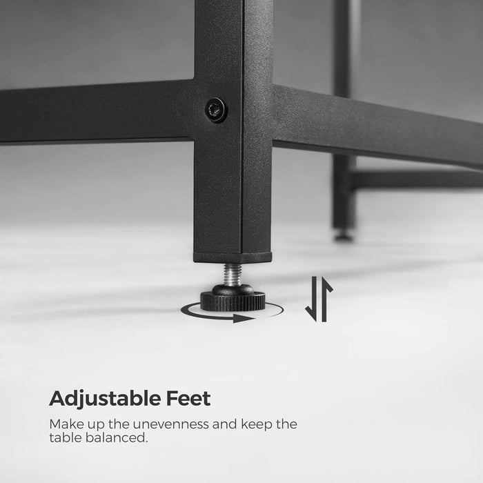 Computer Desk, Gaming Desk, Home Office Desk, for Small Spaces, 19.7 X 39.4 X 29.5 Inches, Industrial Style, Metal Frame, Rustic Brown and Black ULWD41X