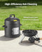 Charcoal Smoker, 16" Vertical Charcoal BBQ Grill, Coated Steel Barbecue Smoker with 2 Grilling Grates, Thermometer, Air Vents & Removable Ash Tray, Ideal for Backyard Patio Parties Cooking