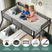 TwinXLOverQueen Bunk Bed HeavyDuty Metal Black Finish
