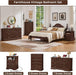 6 Drawer Dresser,Farmhouse Wood Chest of Drawers for Bedroom,47" Tall Dresser with Rustic Handles,Wood Drawer Organizer for Living Room,Hallway,Closet,Walnut