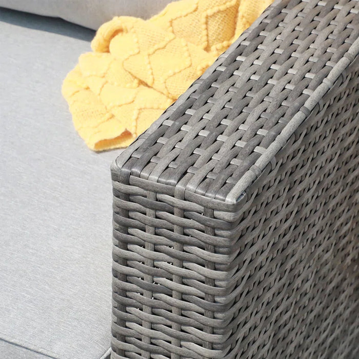 Eudy 6 Piece Rattan Sectional Seating Group with Cushions