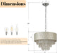 Capiz Shell Drum Chandelier SeventeenInch FourLight Naturalistic