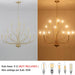 Modern Gold Chandelier for Dining Room,12-Light Gold Chandeliers,34 Inch Large Industrial Hanging Light Fixture for High Ceilings for Living Room, Kitchen, Entryway,Foyer